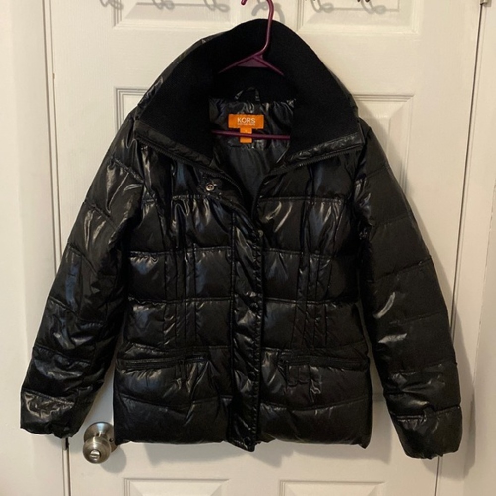 Michael kors black puffer jacket